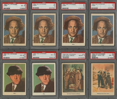 1959 Fleer "Three Stooges" PSA-Graded Collection (19) 